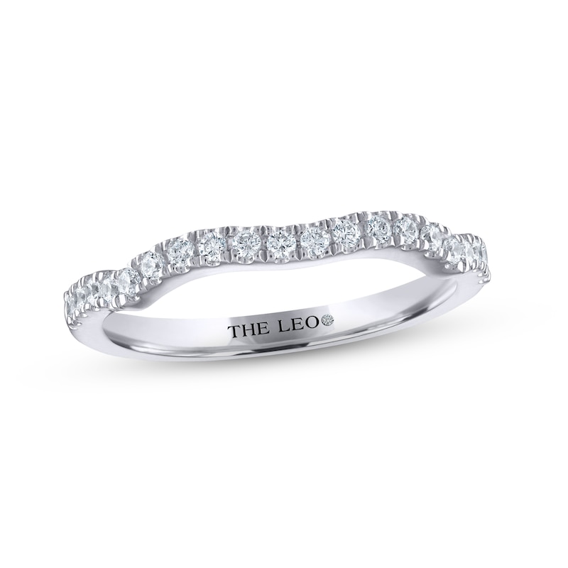 Main Image 1 of THE LEO Diamond Wedding Band 1/4 ct tw Round-cut 14K White Gold