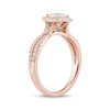 Thumbnail Image 1 of Diamond Engagement Ring 7/8 ct tw Princess & Round-cut 14K Rose Gold