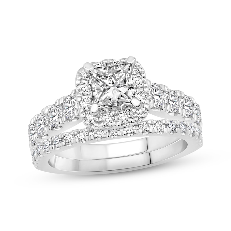 Main Image 1 of Diamond Bridal Set 2-1/5 ct tw 14K White Gold