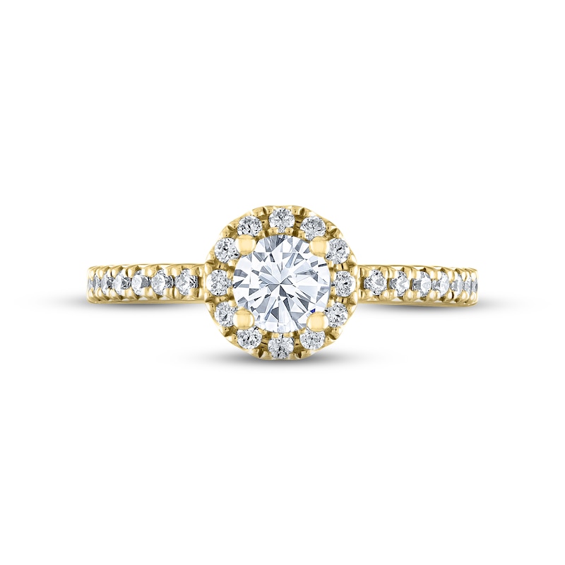 Main Image 3 of THE LEO Diamond Engagement Ring 3/4 ct tw Round-cut 14K Yellow Gold