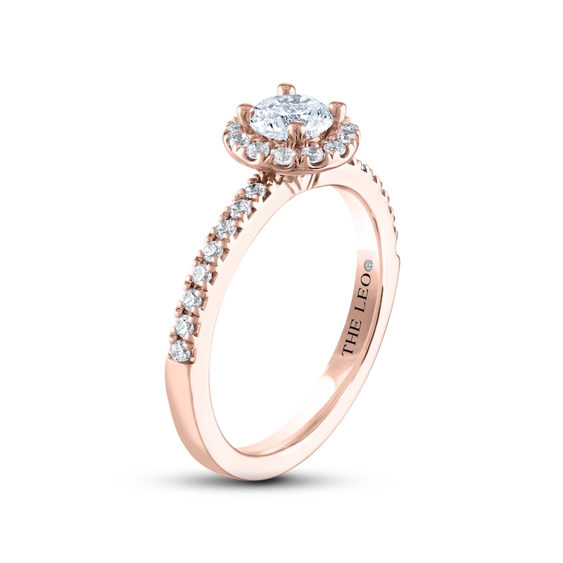 THE LEO Diamond Engagement Ring 3/4 ct tw Round-cut 14K Rose Gold