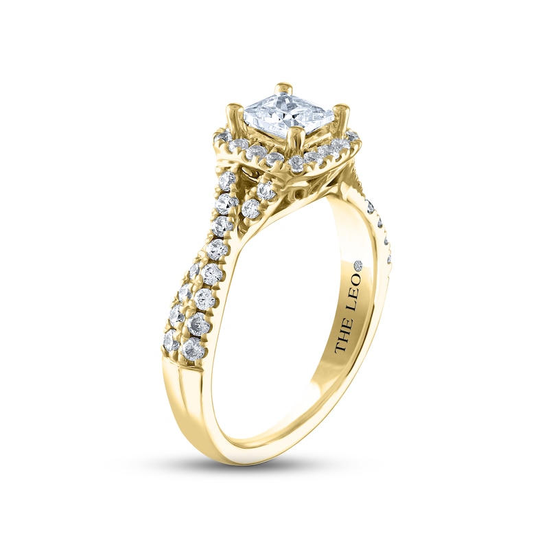 Main Image 2 of THE LEO Diamond Engagement Ring 7/8 ct tw Princess & Round-cut 14K Yellow Gold