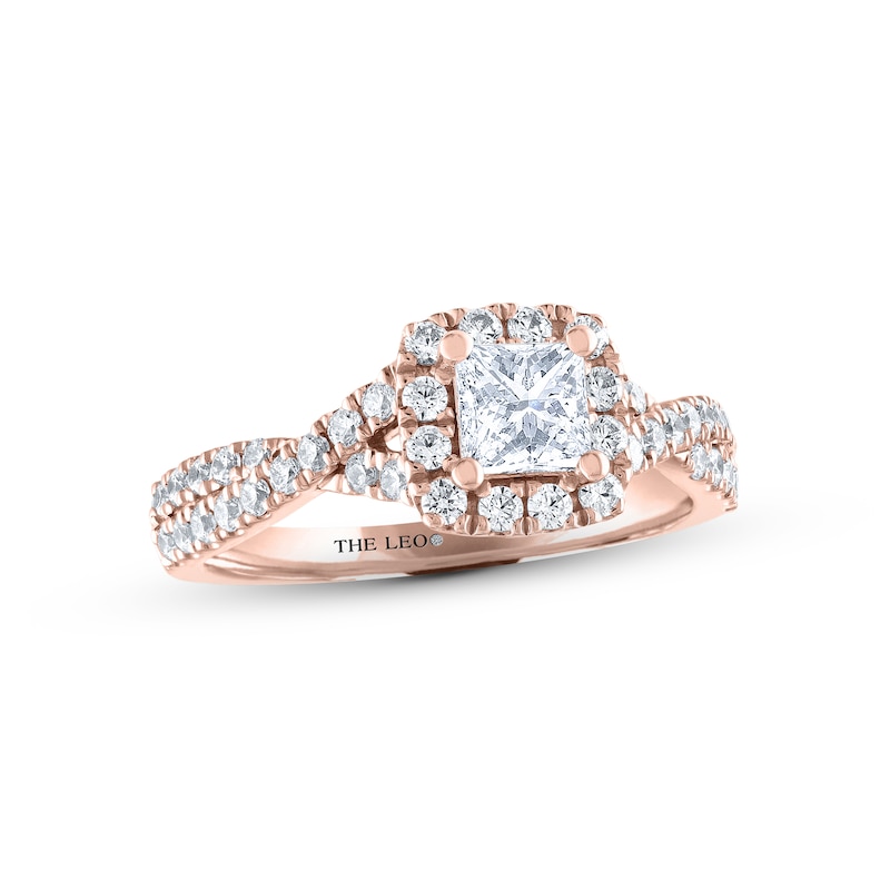 Main Image 1 of THE LEO Diamond Engagement Ring 7/8 ct tw Princess & Round-cut 14K Rose Gold