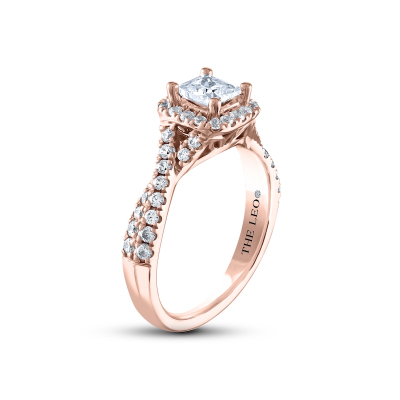 Main Image 2 of THE LEO Diamond Engagement Ring 7/8 ct tw Princess & Round-cut 14K Rose Gold