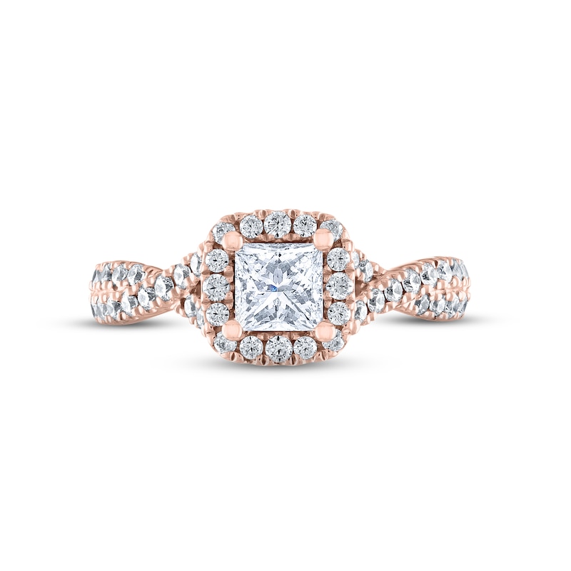 Main Image 3 of THE LEO Diamond Engagement Ring 7/8 ct tw Princess & Round-cut 14K Rose Gold