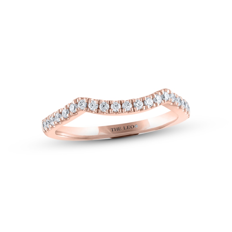 Main Image 1 of THE LEO Diamond Wedding Band 1/5 ct tw Round-cut 14K Rose Gold