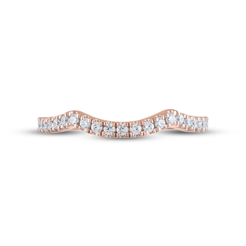 Main Image 3 of THE LEO Diamond Wedding Band 1/5 ct tw Round-cut 14K Rose Gold