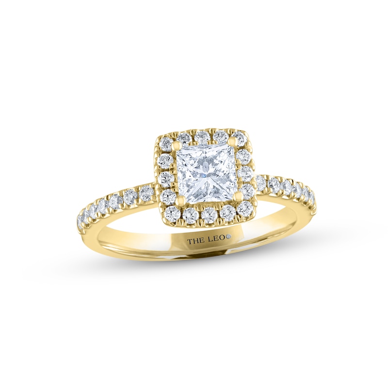 Main Image 1 of THE LEO Diamond Engagement Ring 1 ct tw Princess & Round-cut 14K Yellow Gold