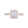 Thumbnail Image 3 of THE LEO Diamond Engagement Ring 1 ct tw Princess & Round-cut 14K Rose Gold