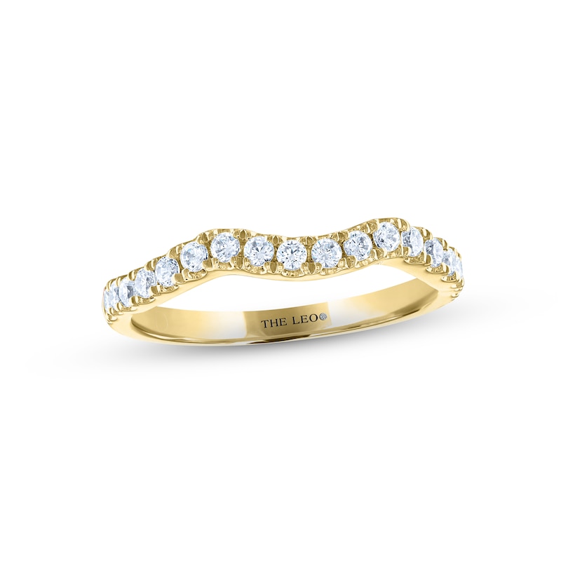 Main Image 1 of THE LEO Diamond Wedding Band 3/8 ct tw Round-cut 14K Yellow Gold