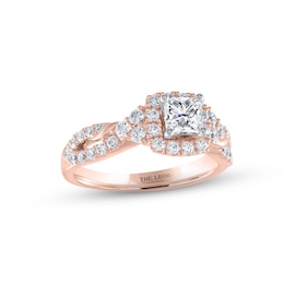 THE LEO Diamond Engagement Ring 1-1/8 ct tw Princess & Round-cut 14K Rose Gold