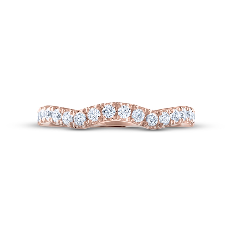 Main Image 3 of THE LEO Diamond Wedding Band 3/8 ct tw Round-cut 14K Rose Gold