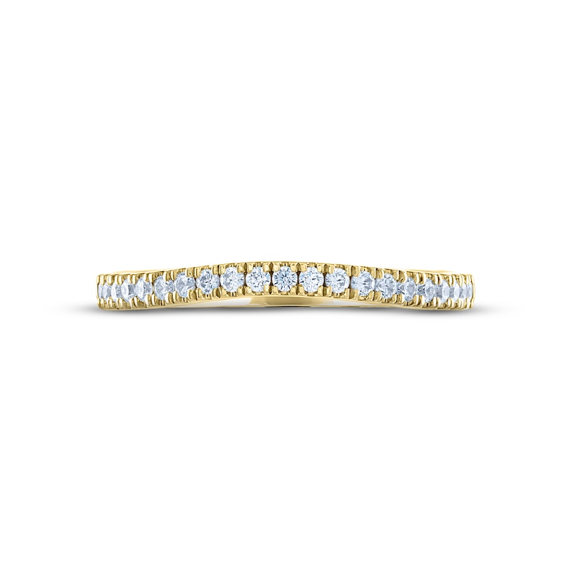 Main Image 3 of THE LEO Diamond Wedding Band 1/5 ct tw Round-cut 14K Yellow Gold