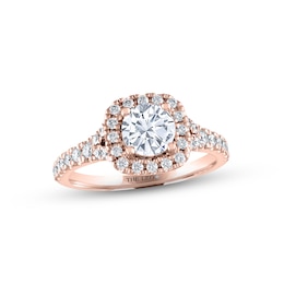 THE LEO Diamond Engagement Ring 1-1/3 ct tw Round-cut 14K Rose Gold