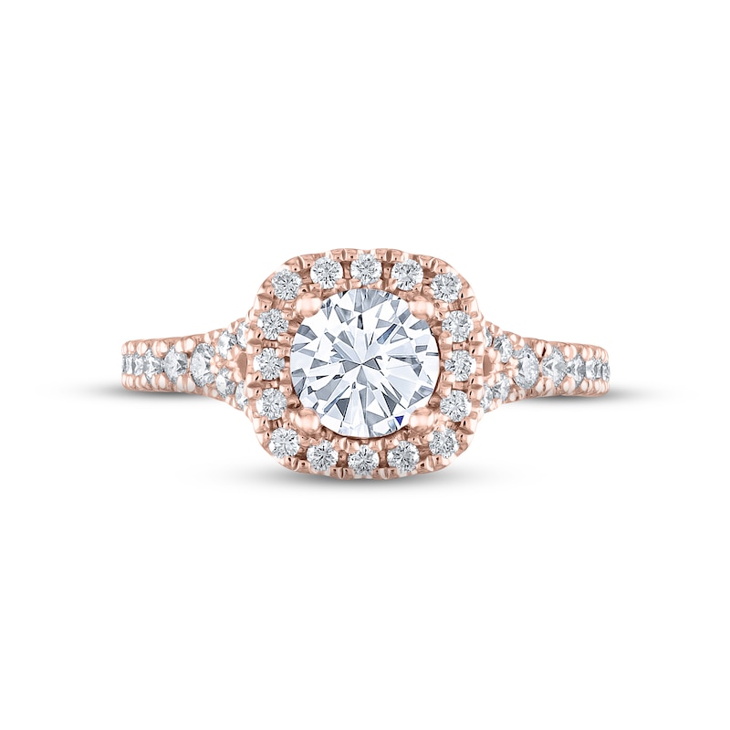 Main Image 3 of THE LEO Diamond Engagement Ring 1-1/3 ct tw Round-cut 14K Rose Gold