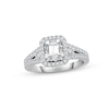 Thumbnail Image 1 of Diamond Engagement Ring 1 ct tw Emerald, Baguette & Round-cut 14K White Gold