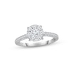 Thumbnail Image 0 of Multi-Diamond Center Engagement Ring 1 ct tw Round-cut 14K White Gold