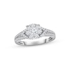 Thumbnail Image 1 of Multi-Diamond Center Engagement Ring 1 ct tw Round-cut 14K White Gold