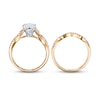 Thumbnail Image 2 of Round-Cut Multi-Diamond Center Bridal Set 5/8 ct tw 14K Two-Tone Gold