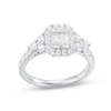 Thumbnail Image 1 of Multi-Diamond Center Engagement Ring 1 ct tw Baguette & Round-cut 14K White Gold