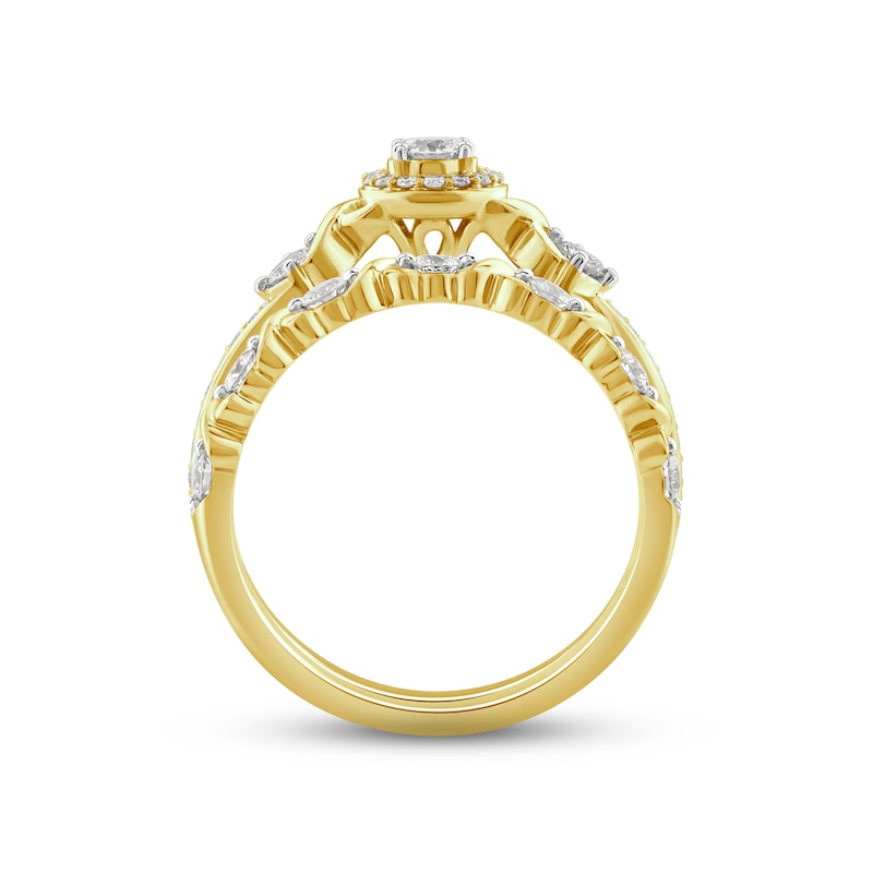 XO from KAY Diamond Bridal Set 5/8 ct tw Round-cut 10K Yellow Gold