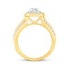 Thumbnail Image 3 of Round-Cut Diamond Cushion Halo Engagement Ring 1 ct tw 14K Two-Tone Gold