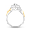 Thumbnail Image 2 of Diamond Halo Engagement Ring 1 ct tw Round-cut 14K Two-Tone Gold