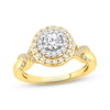 Thumbnail Image 0 of Diamond Halo Engagement Ring 7/8 ct tw Round-cut 14K Two-Tone Gold