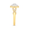 Thumbnail Image 1 of Diamond Halo Engagement Ring 7/8 ct tw Round-cut 14K Two-Tone Gold