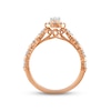 Thumbnail Image 2 of XO from KAY Diamond Halo Engagement Ring 5/8 ct tw Oval & Round-cut 14K Rose Gold
