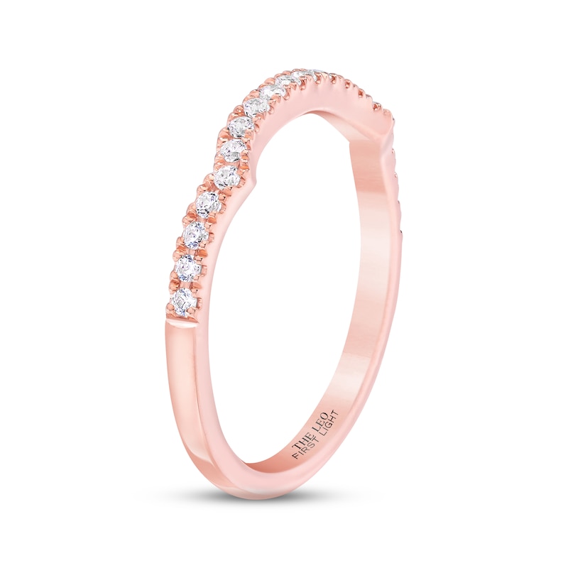 Main Image 2 of THE LEO First Light Diamond Wedding Band 1/5 ct tw Round-cut 14K Rose Gold