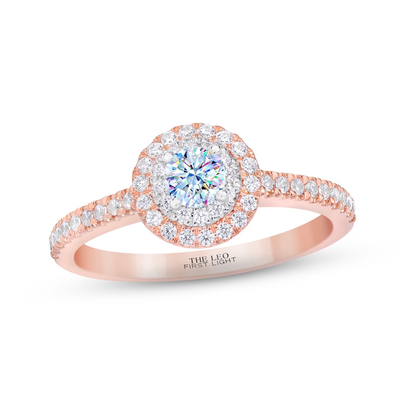 Main Image 1 of THE LEO First Light Diamond Engagement Ring 1/2 ct tw 14K Two-Tone Gold