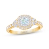 Thumbnail Image 1 of THE LEO First Light Diamond Princess-Cut Engagement Ring 3/4 ct tw 14K Two-Tone Gold