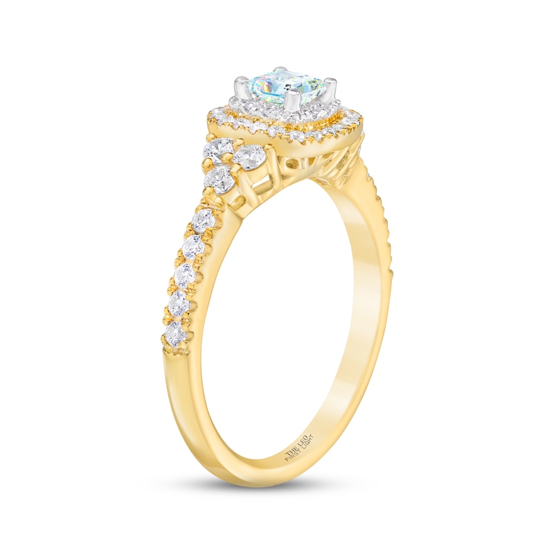 Main Image 2 of THE LEO First Light Diamond Princess-Cut Engagement Ring 3/4 ct tw 14K Two-Tone Gold