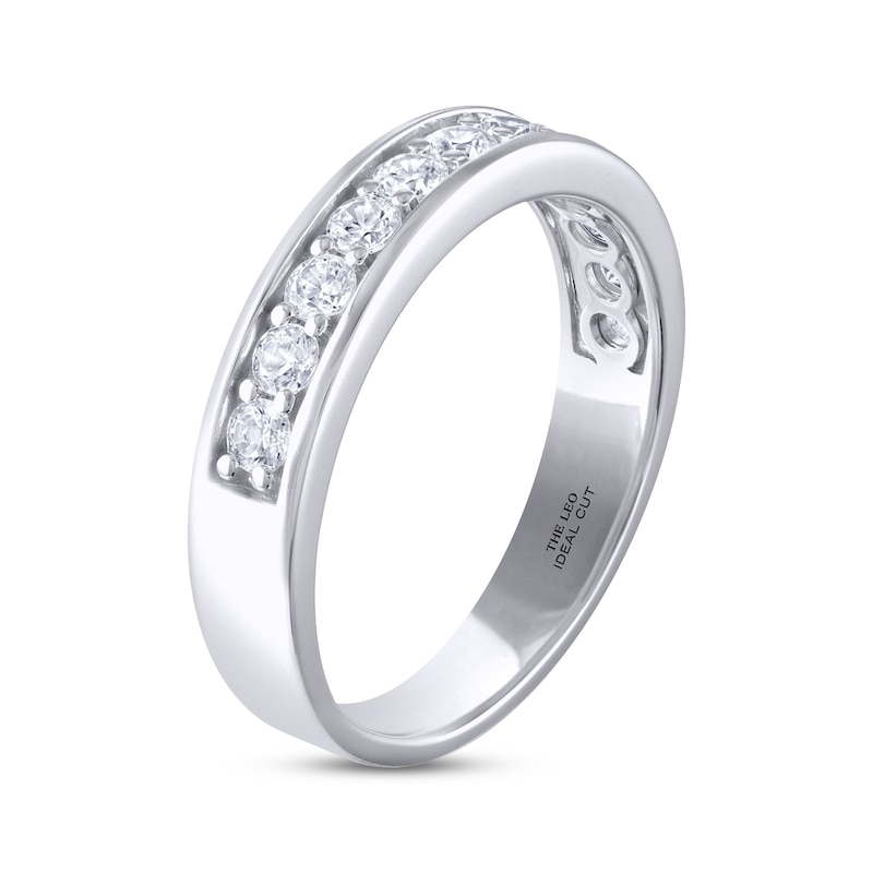 Main Image 2 of Men's THE LEO Ideal Cut Diamond Wedding Band 3/4 ct tw 14K White Gold