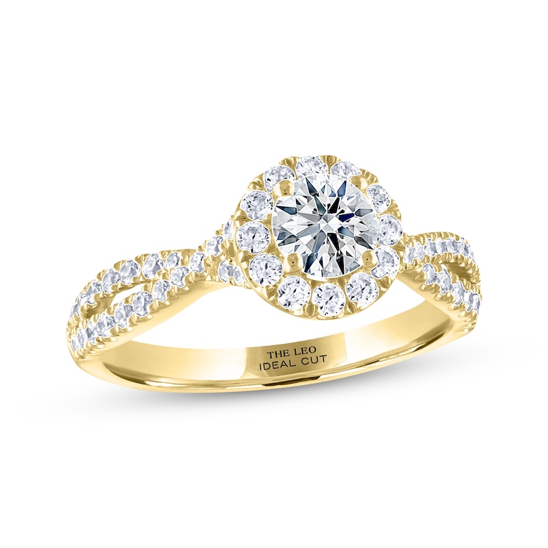 THE LEO Ideal Cut Diamond Engagement Ring 1 ct tw 14K Yellow Gold