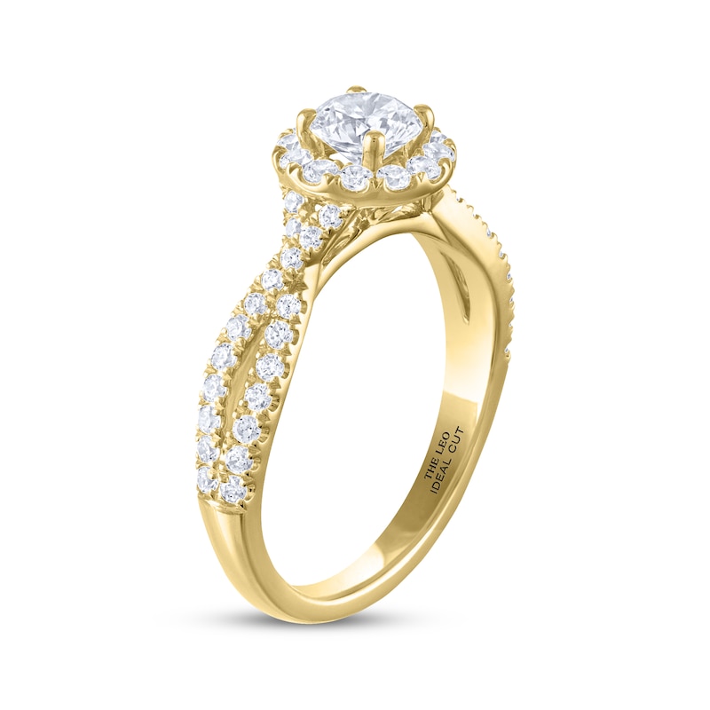 THE LEO Ideal Cut Diamond Engagement Ring 1 ct tw 14K Yellow Gold