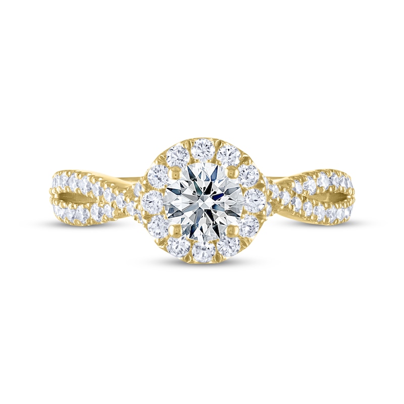 THE LEO Ideal Cut Diamond Engagement Ring 1 ct tw 14K Yellow Gold