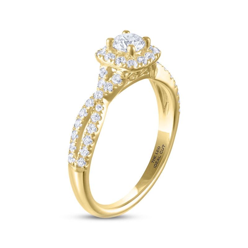 Main Image 2 of THE LEO Ideal Cut Diamond Engagement Ring 3/4 ct tw 14K Yellow Gold