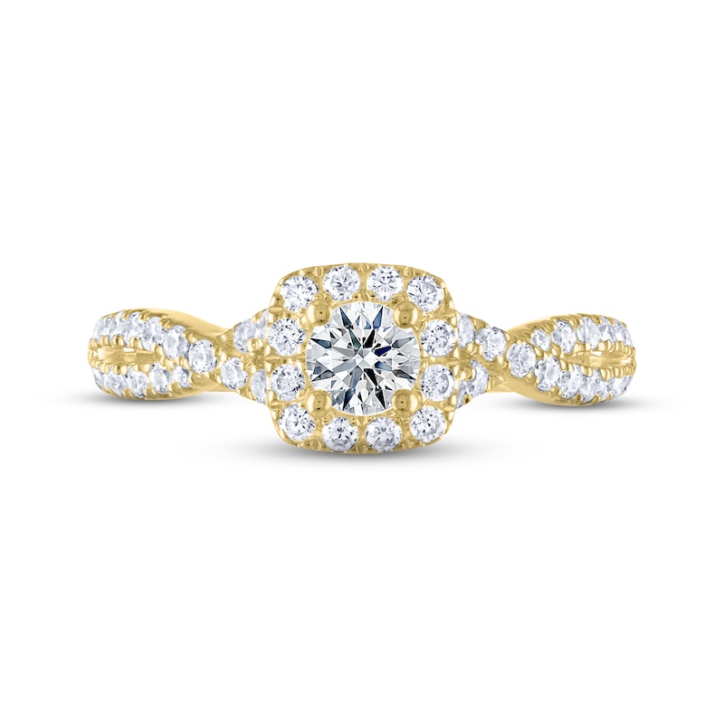 Main Image 3 of THE LEO Ideal Cut Diamond Engagement Ring 3/4 ct tw 14K Yellow Gold