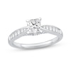 Thumbnail Image 1 of Diamond Engagement Ring 3/4 ct tw Princess & Round-cut Platinum