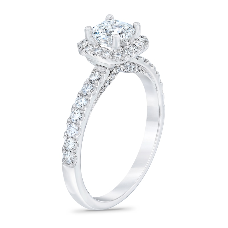 Main Image 2 of Royal Asscher Grace Diamond Engagement Ring 1 1/4 ct tw Asscher-cut 14K White Gold