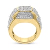 Thumbnail Image 3 of Men's Multi-Diamond Center Cushion-Shaped Tiered Ring 3-3/4 ct tw 10K Yellow Gold