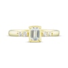 Thumbnail Image 3 of Emerald & Round-Cut Diamond Engagement Ring 1/2 ct tw 14K Yellow Gold