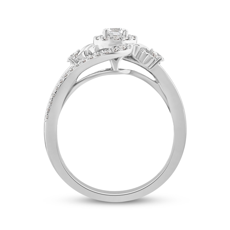 Main Image 3 of XO from KAY Round-Cut Diamond Engagement Ring 5/8 ct tw 14K White Gold