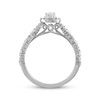 Thumbnail Image 3 of XO from KAY Oval & Round-Cut Diamond Halo Engagement Ring 5/8 ct tw 14K White Gold