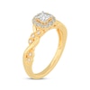 Thumbnail Image 1 of Princess-Cut Diamond Twist Shank Engagement Ring 1/2 ct tw 14K Yellow Gold