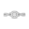 Thumbnail Image 3 of Princess-Cut Diamond Cushion Halo Frame Engagement Ring 1/2 ct tw 14K White Gold