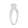 Thumbnail Image 2 of Pear-Shaped Diamond Halo Twist Shank Engagement Ring 1/2 ct tw 14K White Gold