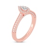 Thumbnail Image 2 of Pear-Shaped Diamond Halo Vintage-Inspired Engagement Ring 1/2 ct tw 14K Rose Gold